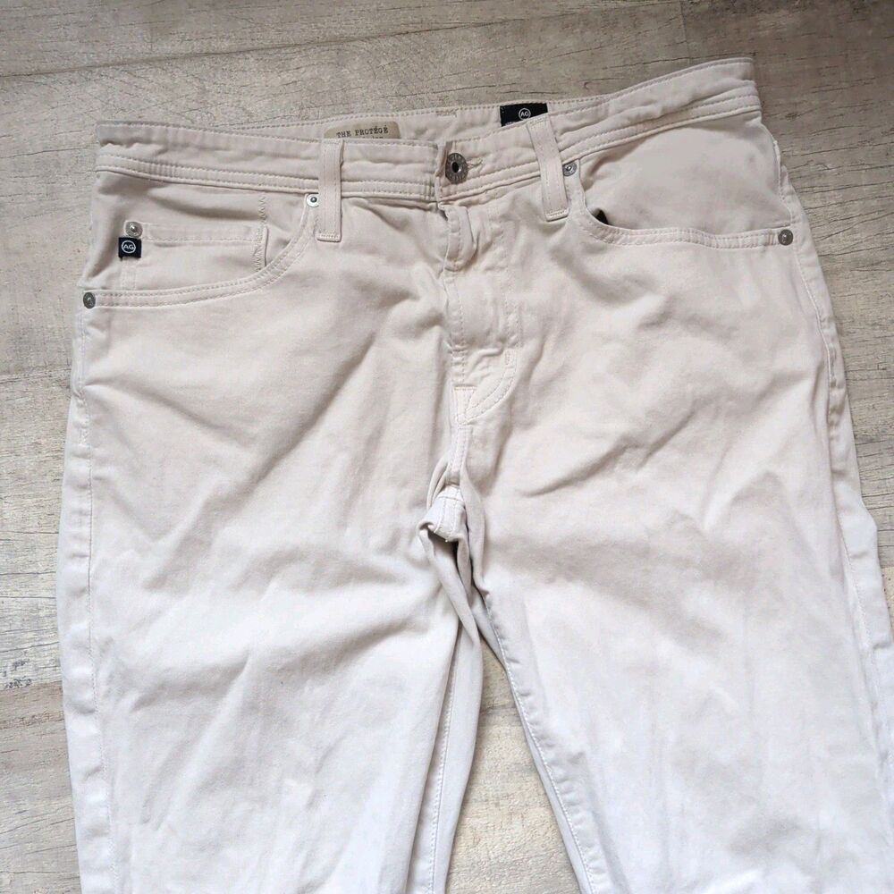 Adriano Goldschmied The Protege Straight Jeans Men's 34x34 Beige - Picture 2 of 8